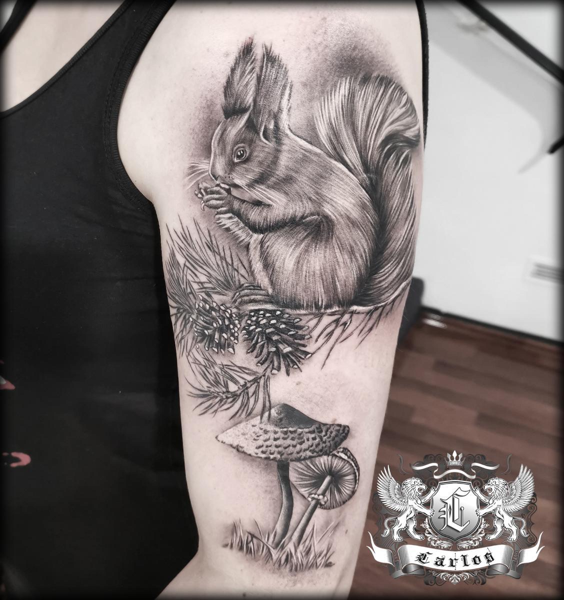 Squirrel Realism Tattoo | Squirrel tattoo, Realism tattoo, Cat tattoo